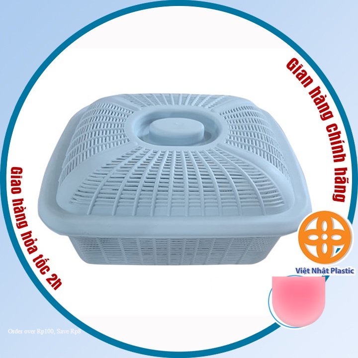 Rổ có nắp đựng đồ Việt Nhật (MS:199), Rổ đựng rau củ quả, bát đĩa tiện lợi -Buôn rẻ 01623