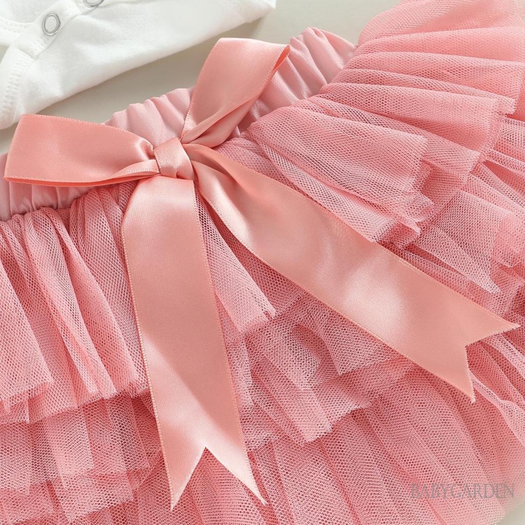 Bộ Áo Liền Quần Màu Trắng In Chữ Tay Bay + Chân Váy Tulle + Băng Đô Cài Tóc Thời Trang Mùa Hè Cho Bé Gái 3-12 Tháng Tuổi