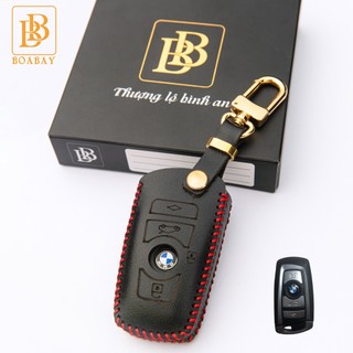 Bao Da Chìa Khóa Ô TÔ BMW ( chìa vuông) Da bò thật hàng cao cấp bảo hành 2 năm khắc tên sđt chủ xe