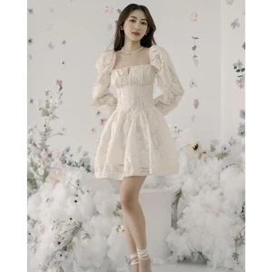 ĐẦM VÂN HOA CỔ U ⚡HỎA TỐC⚡ MEOINDAHOUSE