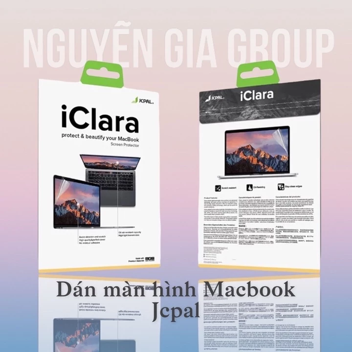 Có mac pro M5 dán màn hình JCPAL iClara cho MacBook Pro m3 m1 m2, macbook Air m3 m1 m2 Nguyễn Gia Cao Đạt