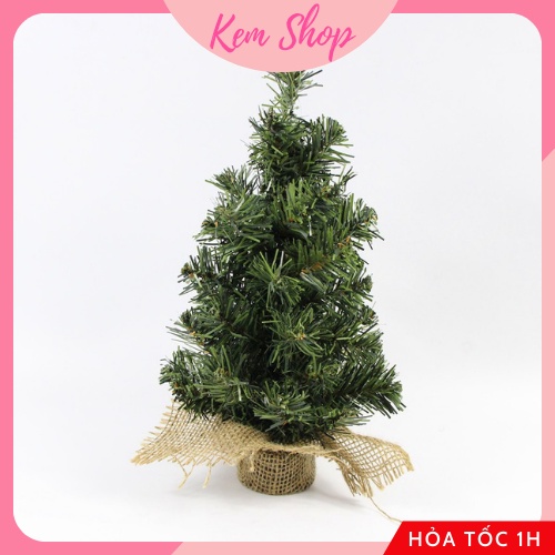 Cây thông Noel mini để bàn trang trí giáng sinh 30cm/40cm/50cm (cây chưa kèm phụ kiện) - Kem Shop K296