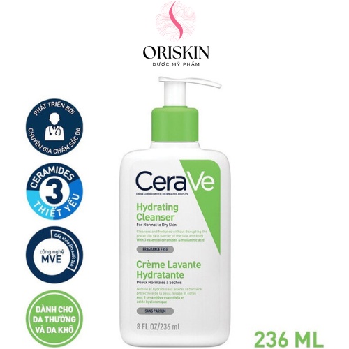 Ảnh CeraVe - Sữa Rửa Mặt Giúp Làm Sạch Sâu Và Cấp Ẩm Cho Da Thường Và Da Khô CeraVe Hydrating Cleanser 2