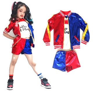 Trang phục Halloween Girl Suicide Squad Harley Quinn Kids Cosplay Fancy Dress