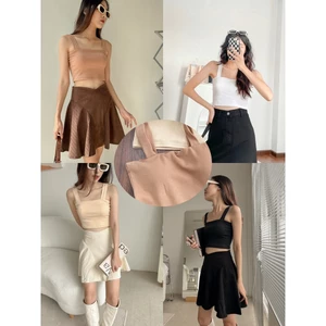 Áo 2 Dây Bản To Có Mút Ngực Áo Croptop Hai Dây Nữ Gem Boutique Chất Cotton 2 Lớp Co Dãn Dày Dặn CROPTOP