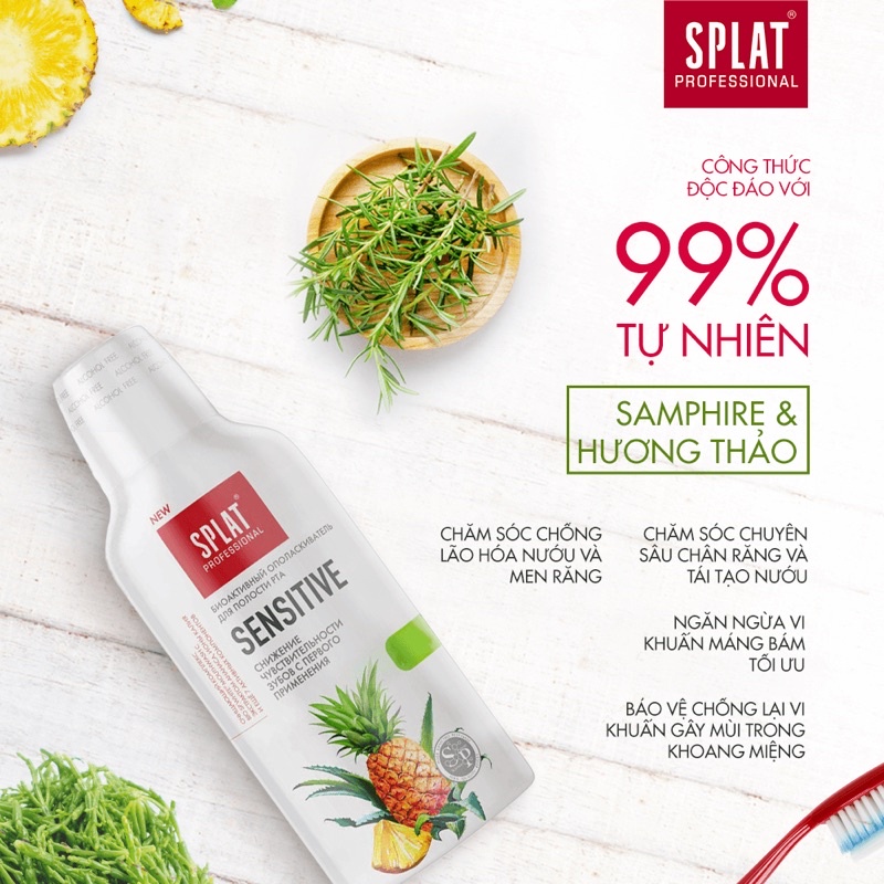 Nước súc miệng thảo mộc Splat Sensitive Professional dành cho răng nhạy ...