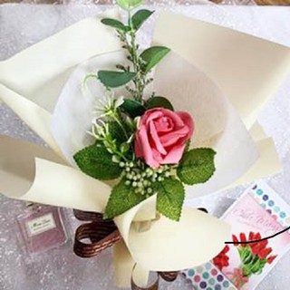 Bó hoa hồng sáp 1 bông sang trọng, dễ thương, thơm nhẹ- CEVERIA- hoa sáp, hoa hồng, bó hoa tặng bạn gái