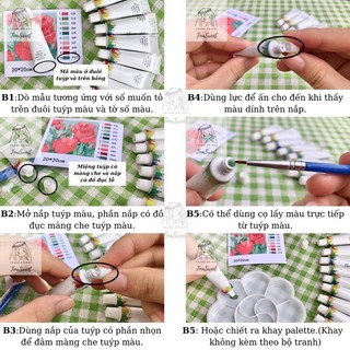 Tranh tô màu theo số TinaSweet 🌈 size mini 20x20cm 🌈 Tình yêu, cặp đôi tình nhân - căng khung sẵn