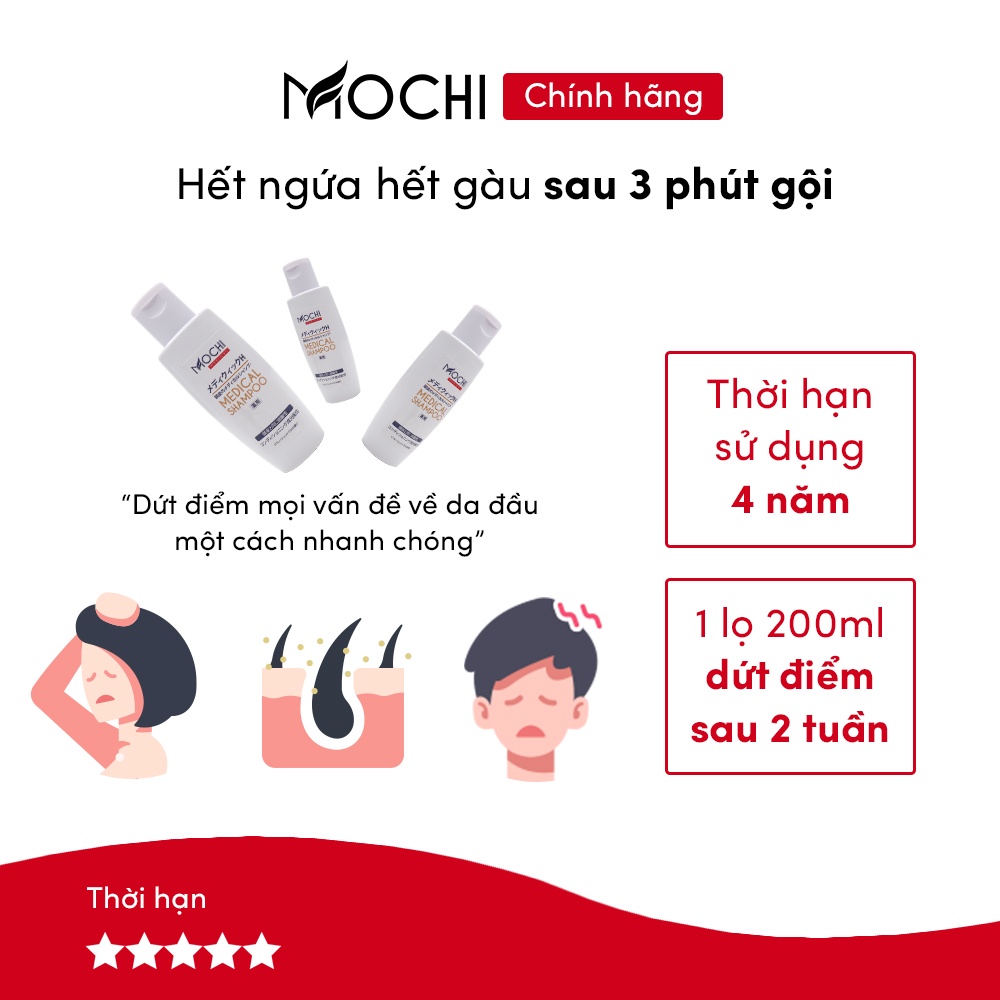 Dầu gội sạch gàu Mochi Nhật Bản - Dầu gội chống gàu Mochi đến từ Nhật Bản hiệu quả, an toàn