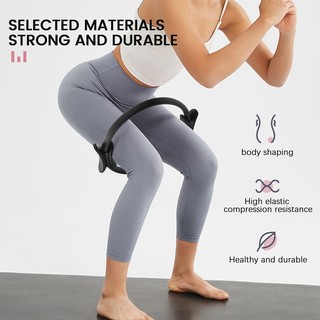 Pilates Ring Magic Circle Tập thể dục Sức mạnh tập thể dục Công cụ tập Yoga-Đen