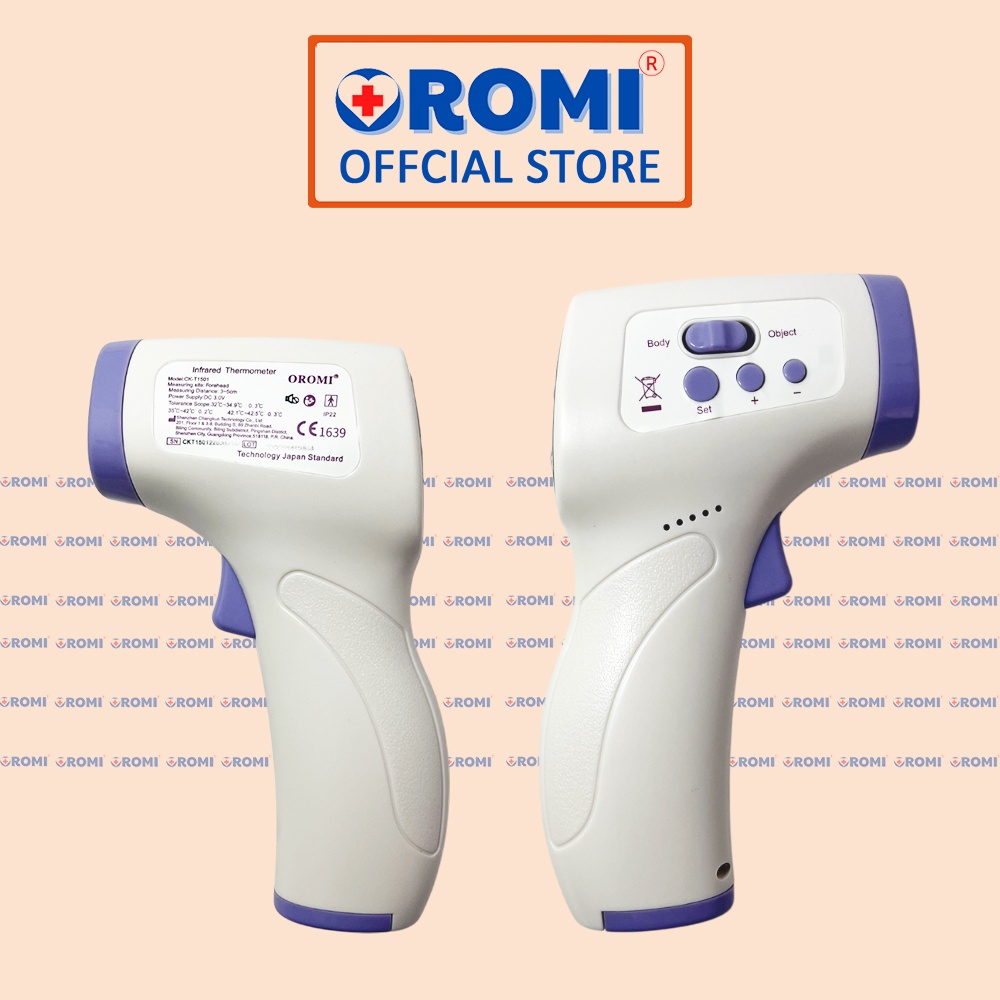 Nhiệt kế điện tử hồng ngoại OROMI CK-T1501 - Máy đo thân nhiệt - Hàng chính hãng