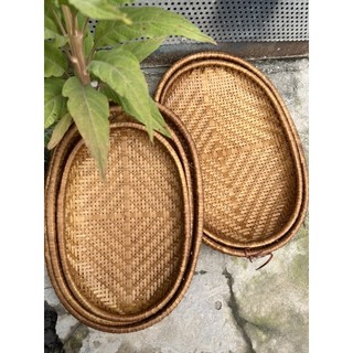 Bộ rá Ovan  vàng đựng trái cây củ quả , chụp hình sản phẩm decor