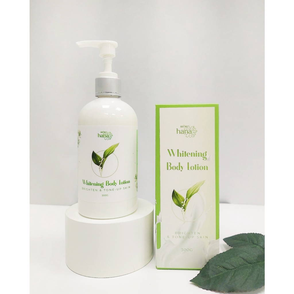 Ảnh Kem Body Trắng Da RIORI HANA Whitening Body Lotion 300g, Nâng Tone Da, Dưỡng Trắng 2