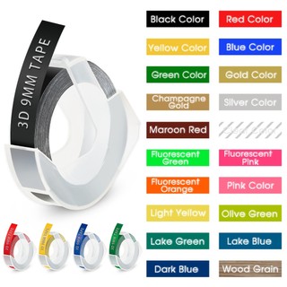 Băng Keo Dymo Dập Nổi 9mm x 3m Motex E101 E202 E303 E404 Dymo Ấn Tượng x 12965 Omega Homer 16101540 1880
