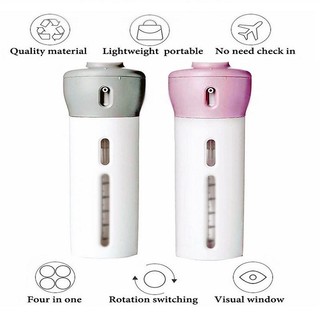 Bộ Chiết Mỹ Phẩm /  Bình Đựng Dầu Gội / Phụ Kiện Du Lịch / 4 Trong 1 Tiện Dụng Mang Theo Du Lịch (Kèm Tem Dán Tiếng Anh)