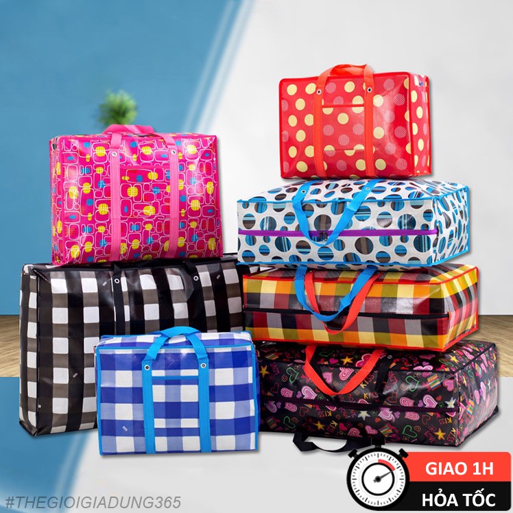 Túi Bạt Đựng Quần Áo Chăn Màn Đựng Đồ Size Lớn Nhỏ Đa Năng Chuyển Nhà ...