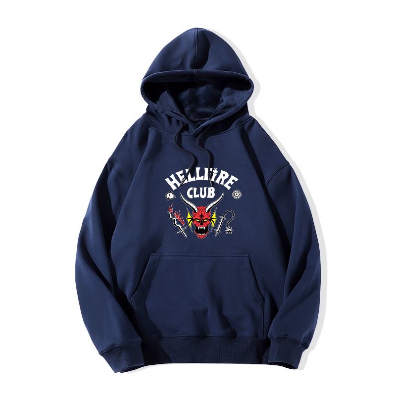 Áo Hoodie Nam HappyFamily Form Rộng In Chữ HELLFIRE CLUB Chất Nỉ Da Cá 100 Cao Cấp