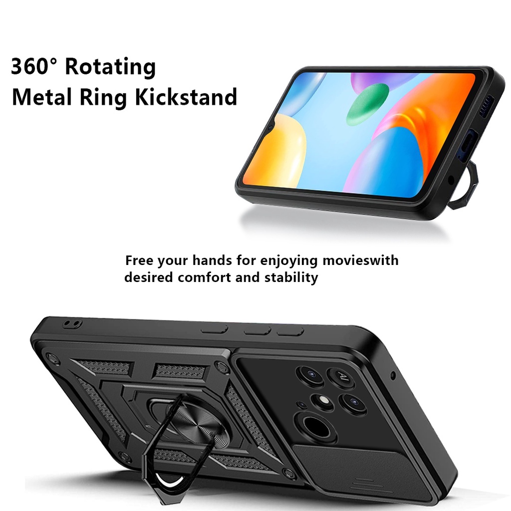 Ốp Điện Thoại Chống Sốc Bảo Vệ Ống Kính Máy Ảnh Cho xiaomi redmi 10c 10 11a 12c power k40 k50 k40s k50i