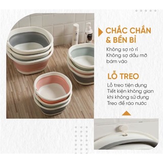Thau Gấp Gọn, Chậu Xếp Gọn Silicon Mang Đi Du Lịch Thau Rửa Mặt, Rau Củ Tiện Lợi Đa Năng 88331 Mienphivanchuyen199k
