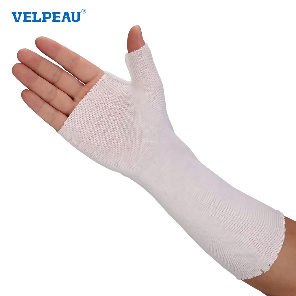 Ảnh VELPEAU Cổ Tay Và Ngón Tay Cái Spica Stockinette (Gói 10 Cái) Vớ Cánh Tay Thoải Mái Bộ Bảo Vệ Da Bằng Vải Bông Tấm Lót Cổ Tay Và Ống Tay Quấn Sẵn Để Nẹp Vòng Đệm Khí Dây Đeo Tay 1