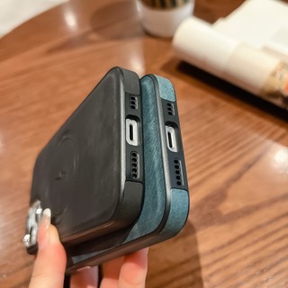 Ốp Điện Thoại Da Pu Tích Hợp Đế Sạc Không Dây Nam Châm Magsafe Cho iPhone 14 13 12 11 Pro XS Max XR