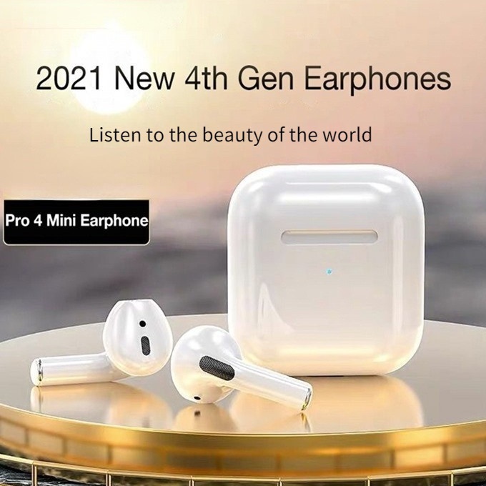 Tai Nghe Bluetooth Không Dây Pro4 TWS Tích Hợp Mic Cho Tất Cả Điện Thoại / Máy Tính