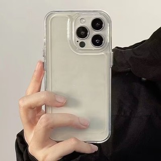 Ốp lưng trong suốt chống sốc cho IPhone 16 15 13 12 Mini 11 14 Pro Max X XR XS 7 8 Plus SE 2022 Vỏ bọc giáp mềm TPU