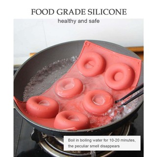 Khuôn Silicone Làm Bánh Ngọt Donut Socola Mousse - Khuôn Bánh Rán Vòng Fondant Trang Trí Bánh Nướng Bánh