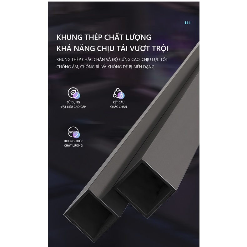 Ảnh Bàn gaming cao cấp khung thép chống ghỉ kích thước lớn sơn phủ tĩnh điện phong cách hiện đại thương hiệu IGA -GM67 3