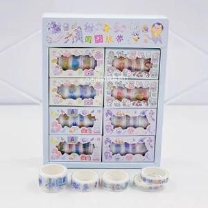 3 1 Sét 5 Cuộn Băng Dính In Hình Siêu Dễ Thương ( Sỉ 1 Hộp 8 Sét) - Thỏ Hồng VPP