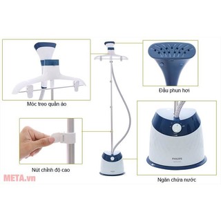 Bàn ủi hơi nước Philips GC514-Công suất 1600W Bình nước 1600ml Mặt đế Silicone Chức năng Ủi hơi nước