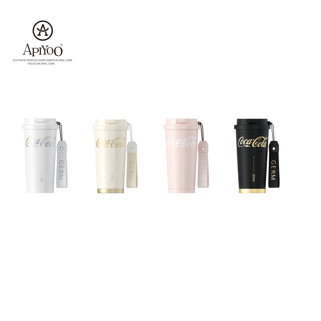 Cốc uống cà phê đồng thương hiệu APIYOO bằng thép không gỉ 316 giữ nhiệt cao cấp đường kính nhỏ đóng kín trực tiếp