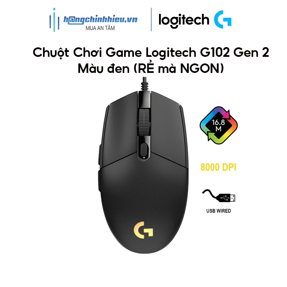 Chuột Chơi Game Logitech G102 Gen 2 - Màu đen