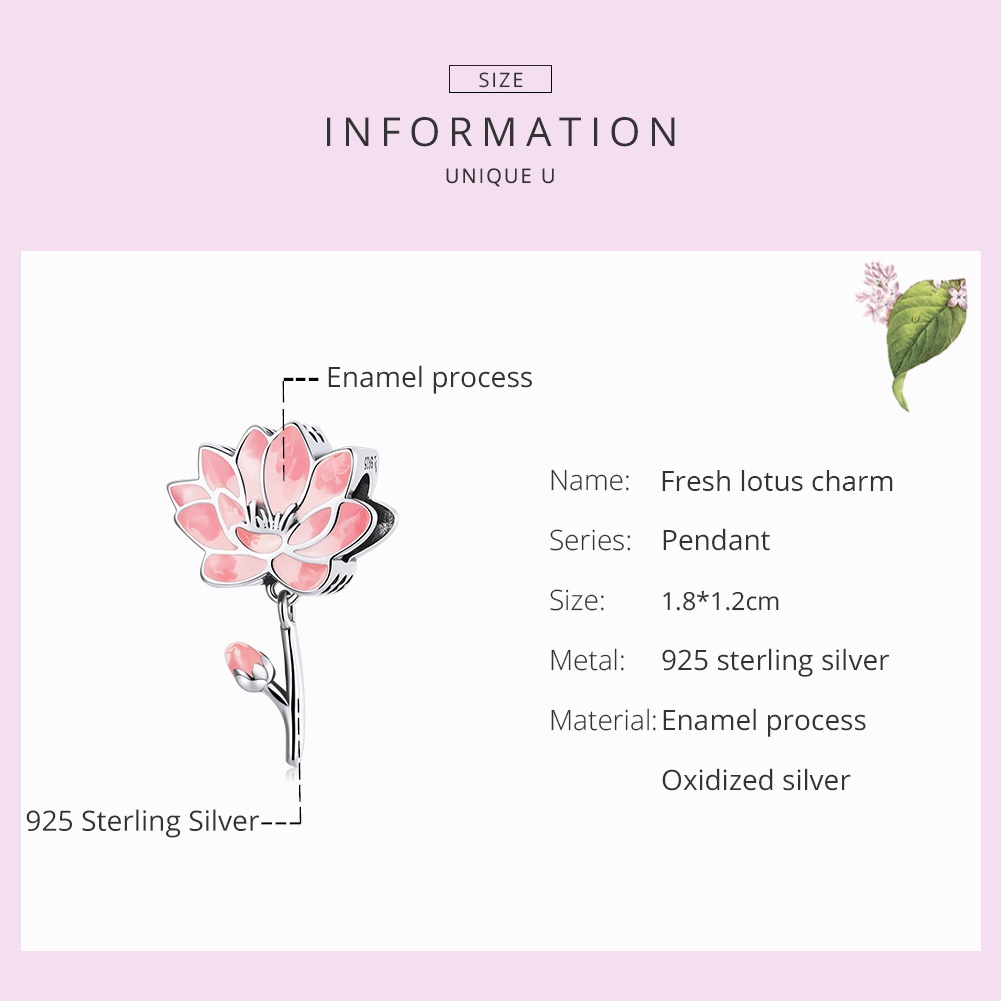 Bamoer Hạt Charm Bạc 925 Hình Bông Hoa