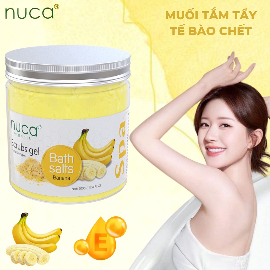 [Mới] Muối Tắm Tẩy Tế Bào Chết Cơ Thể Giảm Mụn Lưng NUCA 550g