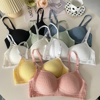 Áo Ngực Không Dây 3 / 4 Mềm Mỏng Nâng Ngực Xếp Ly Quyến Rũ Thoải Mái Cho Nữ