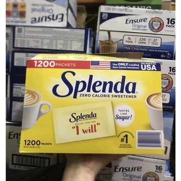 Đường ăn kiêng Splenda thùng 1200 gói của Mỹ cho người ăn kiêng, tiểu đường, DAS