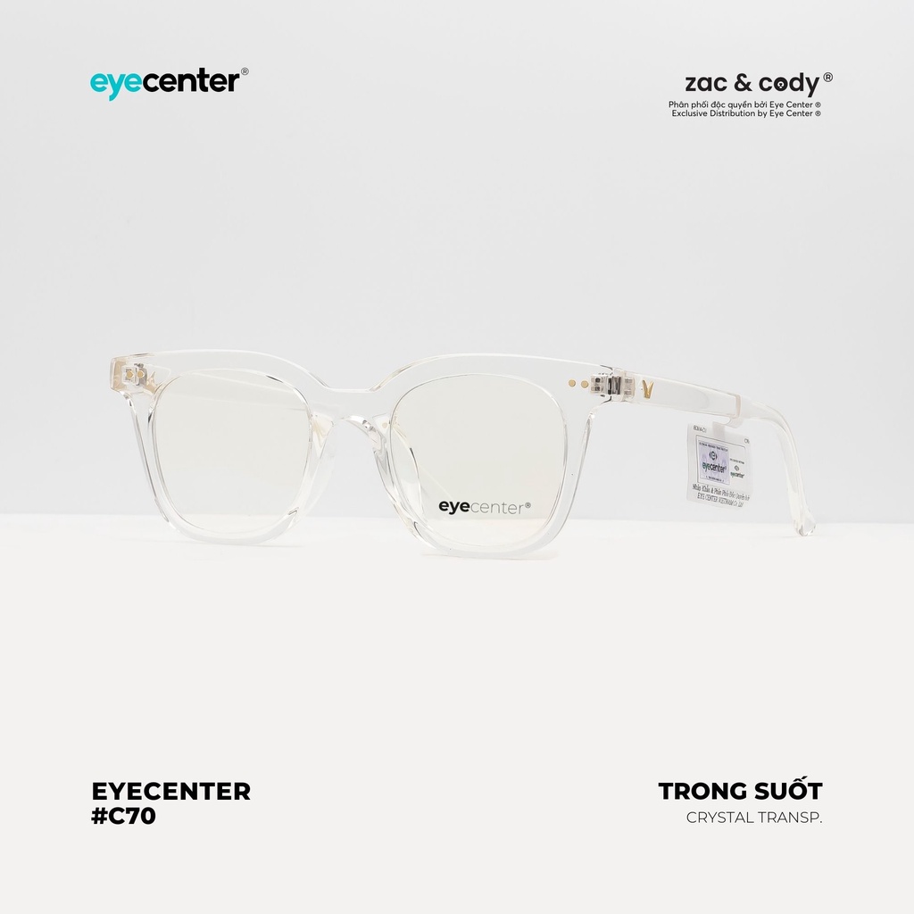 Ảnh Gọng kính cận nam nữ C70S chính hãng EYECENTER nhựa dẻo siêu nhẹ nhập khẩu by Eye Center Vietnam 3