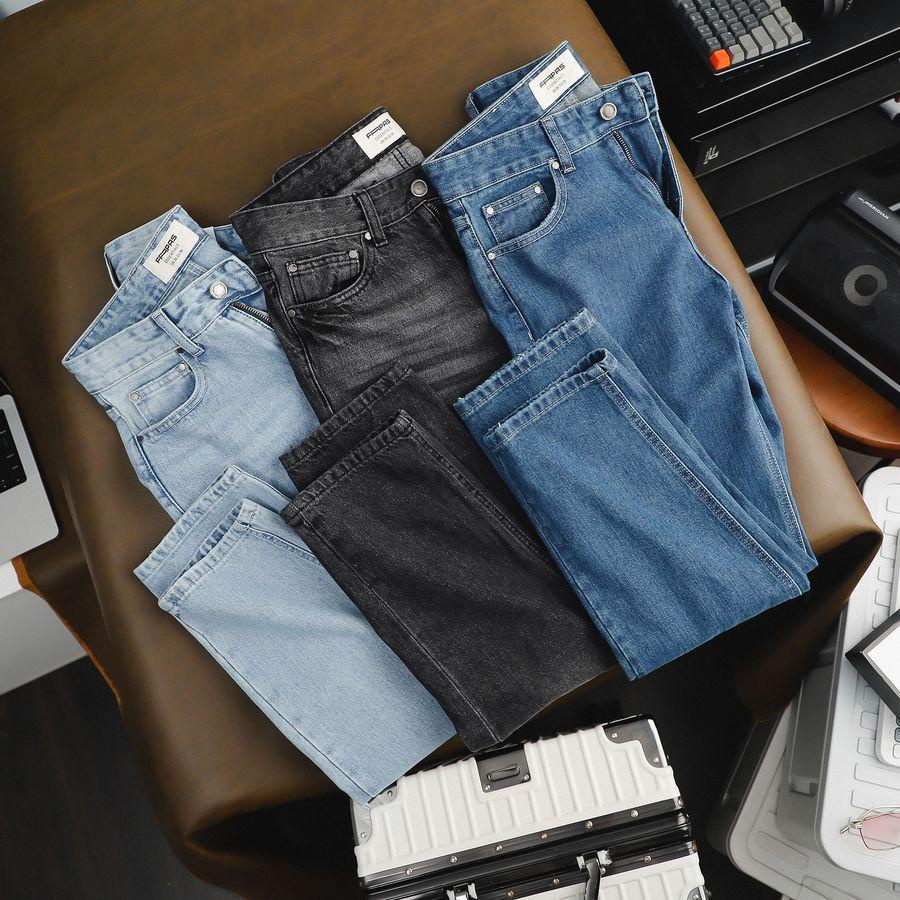 Quần Jeans Nam Cons Vải Dày Dặn Thoải Mái Form Suông FAPAS Shopee