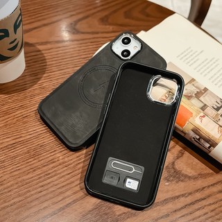 Ốp Điện Thoại Da Pu Tích Hợp Đế Sạc Không Dây Nam Châm Magsafe Cho iPhone 14 13 12 11 Pro XS Max XR