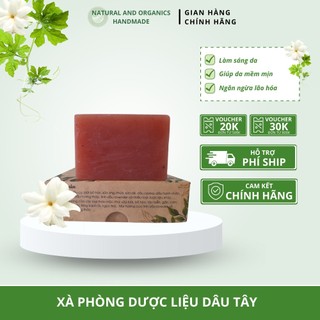 Xà Phòng Dâu Tây  Giảm Thâm Mụn Sáng Da Và Hiệu Quả Chiết Xuất 100% Thiên Nhiên Xà Phòng Dâu Tây 100gr
