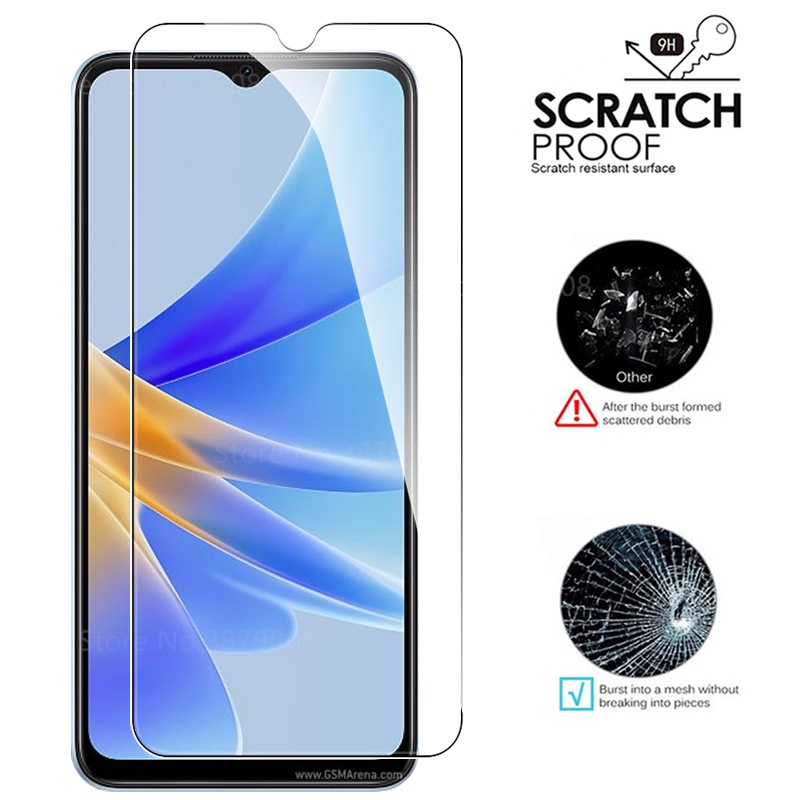 2in1 OPPO A17 A 17 4G A77s A16 A15 A57 9D Kính cường lực phủ sóng toàn diện cao cấp + Kính bảo vệ ống kính phim máy ảnh