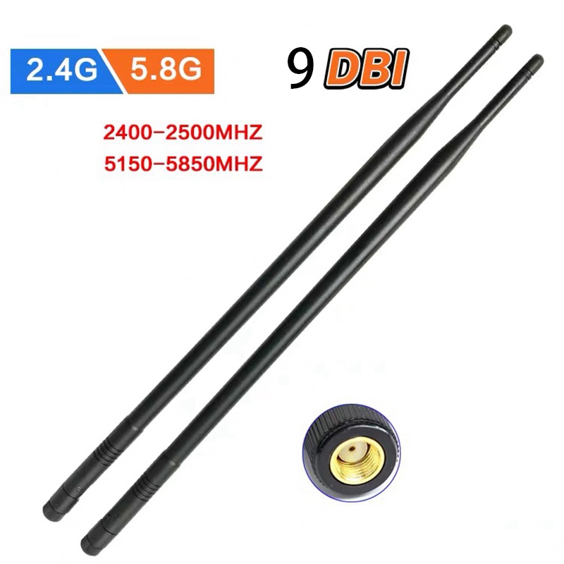 3 CÁI 9DBi RP-SMA Băng tần kép 2.4GHz 5GHz Bộ định tuyến WiFi độ lợi cao Ăng-ten nghiêng không dây