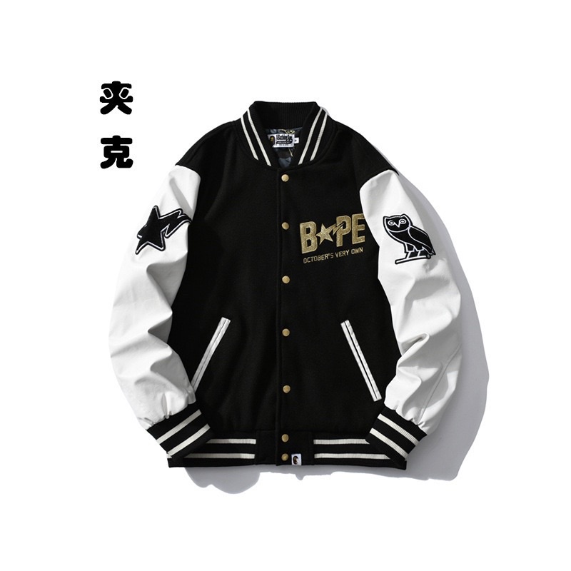 ⚡️HÀNG SẴN⚡️[ẢNH THẬT] Áo Varsity BAPE x OVO - BAPE x OVO Varsity ...