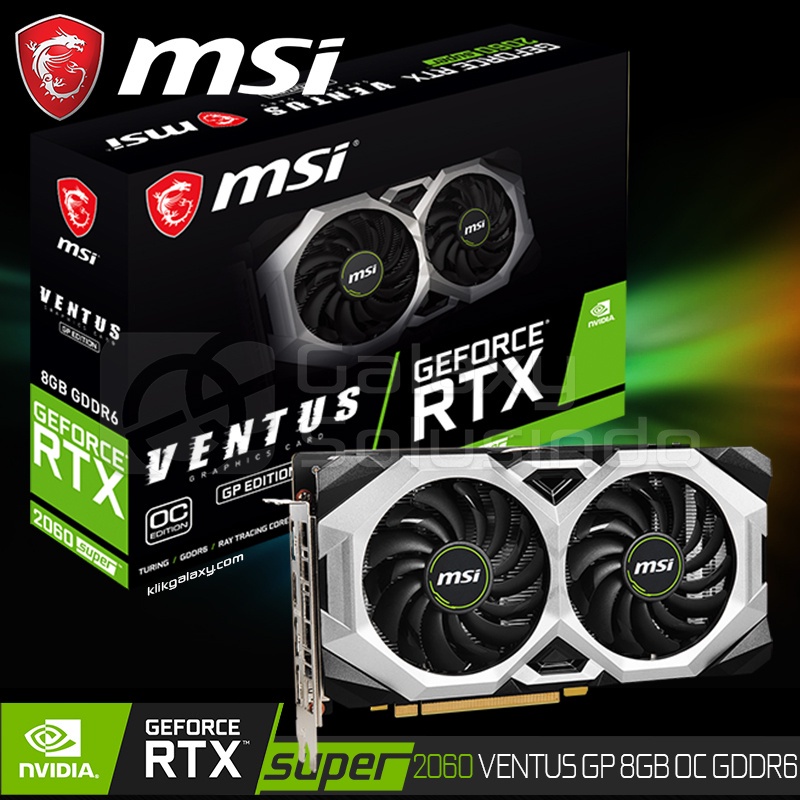 VGA MSI GeForce RTX 2060 SUPER™ VENTUS OC 8GB DDR6, Còn bảo hành chính