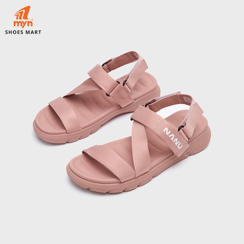 Sandal Nam Nữ Quai Chéo NANU 12 - Cream - All Pink