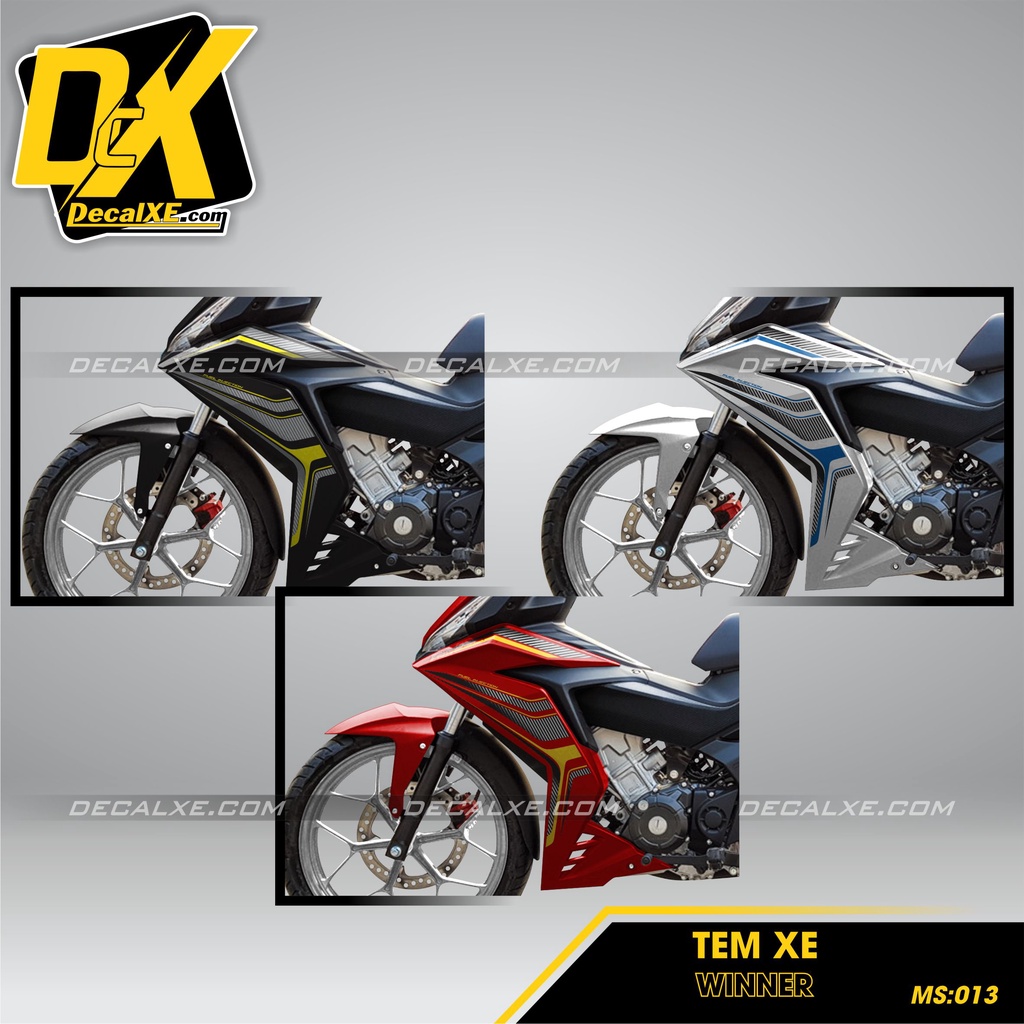 Tem rời dán xe WINNER V1 | Chất Liệu Decal Cao Cấp Chống Nước, Bền Màu ...