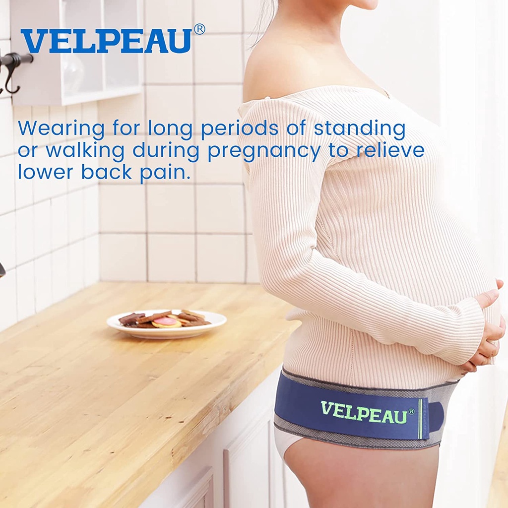 Ảnh VELPEAU Sacroiliac Belt Đai Si Hỗ Trợ Lưng Dưới Si Khớp Xương Chậu Hông Và Đau Thần Kinh Tọa Đai Trochanter Hỗ Trợ Bà Bầu Khi Mang Thai- Có Thể Điều Chỉnh Chống Trơn Trượt & Chống Vón 3