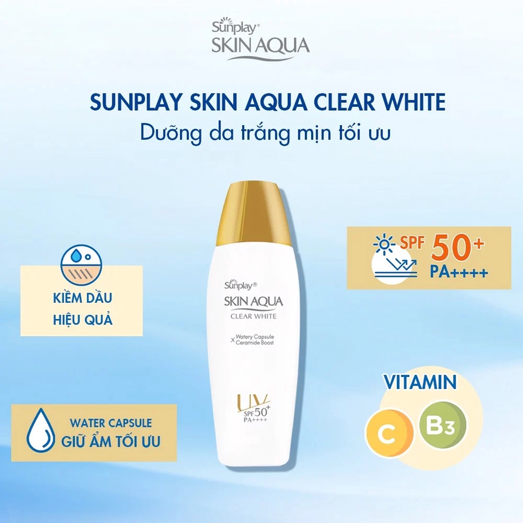 Ảnh Kem Chống Nắng Sunplay Skin Aqua Dưỡng Trắng Mịn, Ngừa Mụn, Dưỡng Ẩm Cho Mọi Loại Da SPF 50+ PA+++++ 3