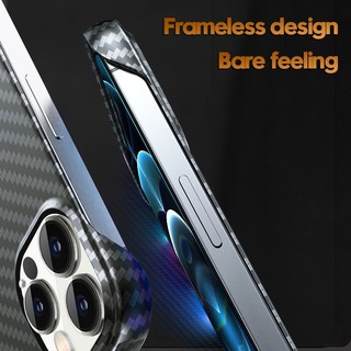 Ốp Lưng Sợi Carbon Mờ Không Khung Siêu Mỏng Cho iPhone 14 ProMax 13 12 Mini 11 Pro Max I Điện Thoại 13 ProMax Bao K01